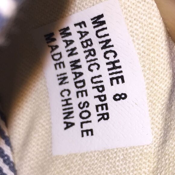 Rock & Candy by Zigi Munchie Flats Size 7 Striped Fabric Sneaker Blue White - Picture 5 of 10